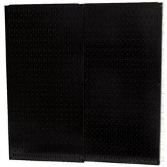 Wall Control - 32" Wide x 32" High Peg Board Storage Board - 2 Panels, Metal, Black - Makers Industrial Supply