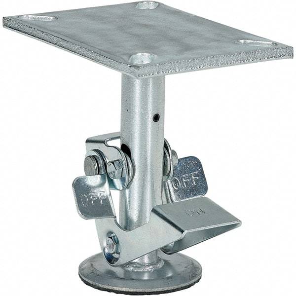 Vestil - 8" Mounting Height, Floor Truck Lock for 6" Diam Caster Wheels - 7" Retracted Clearance - Makers Industrial Supply