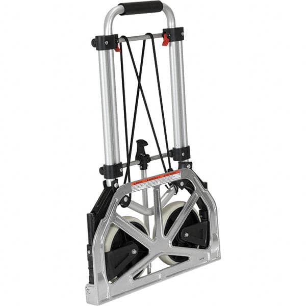 Vestil - 275 Lb Capacity 31" OAH Hand Truck - Fold Away Handle, Aluminum, Rubber Wheels - Makers Industrial Supply