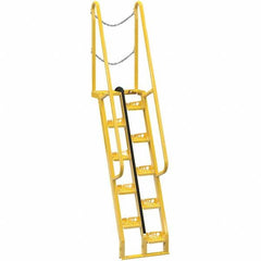 Vestil - 113-3/4" High 350 Lb Capacity 10 Step Alternating Tread Stair - Makers Industrial Supply