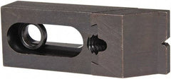 Jergens - 3-1/4" OAL x 1-1/2" Overall Width, Standard Grip Nose, Steel Manual Edge Clamp - Black Oxide Coating, 7/8" High, 1/2" Socket Cap Screw Slot, 2" Travel - Makers Industrial Supply