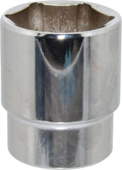 Proto - 1-3/8", 1/2" Drive, Standard Hand Socket - 6 Points, 2-1/8" OAL, Chrome Finish - Makers Industrial Supply