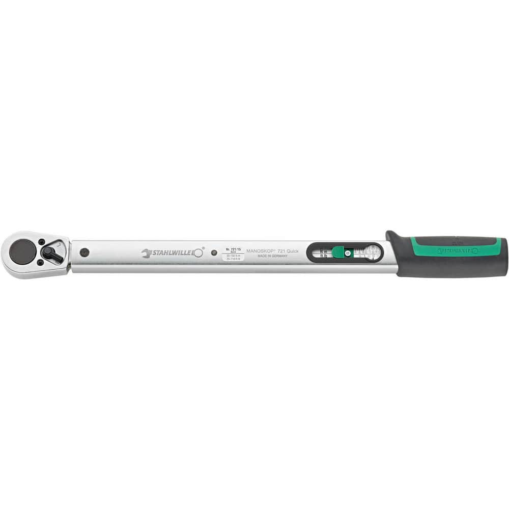 Torque Wrenches; Wrench Type: Torque; Drive Type: Square Drive; Torque Measurement Type: Foot Pound; Nm; Minimum Torque (Ft/Lb): 25.00; Maximum Torque (Ft/Lb): 110.00; Overall Length (Decimal Inch): 17.8000; Head Type: Reversible Ratcheting; Fixed; Head S