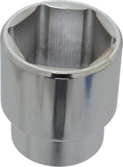 Proto - 1-1/2", 1/2" Drive, Standard Hand Socket - 6 Points, 2-1/4" OAL, Chrome Finish - Makers Industrial Supply