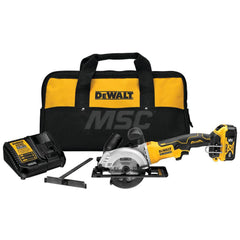 4-1/2″ 20V Cordless Compact Circular Saw 4,500 RPM, 3/8″ Arbor, 1-5/8″ Depth at 90°, 1-1/8″ Depth at 45°, Left Blade, Lithium-Ion Battery Included