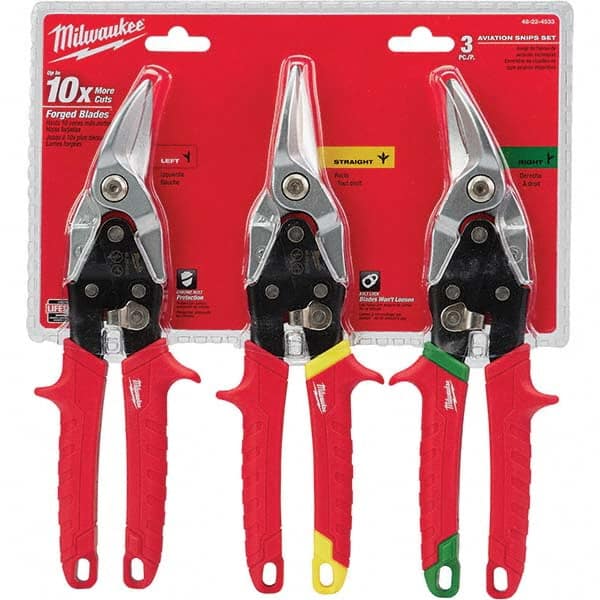 Milwaukee Tool - Snip & Shear Sets Type: Aviation Snip Set Pattern: Straight - Makers Industrial Supply