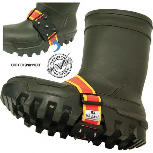 Geroline - Ice Traction Footwear Footwear Style: Strap-On Cleat Traction Type: Steel Studs - Makers Industrial Supply