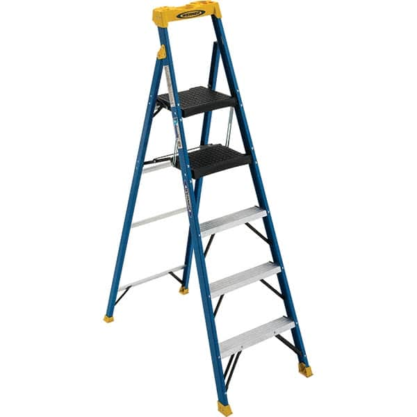 Werner - Step Ladders Type: Step Ladder Height (Feet): 5' 6" - Makers Industrial Supply