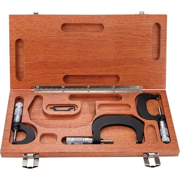 TESA Brown & Sharpe - Mechanical Outside Micrometer Sets Minimum Measurement (Inch): 0 Minimum Measurement (Decimal Inch): 0 - Makers Industrial Supply