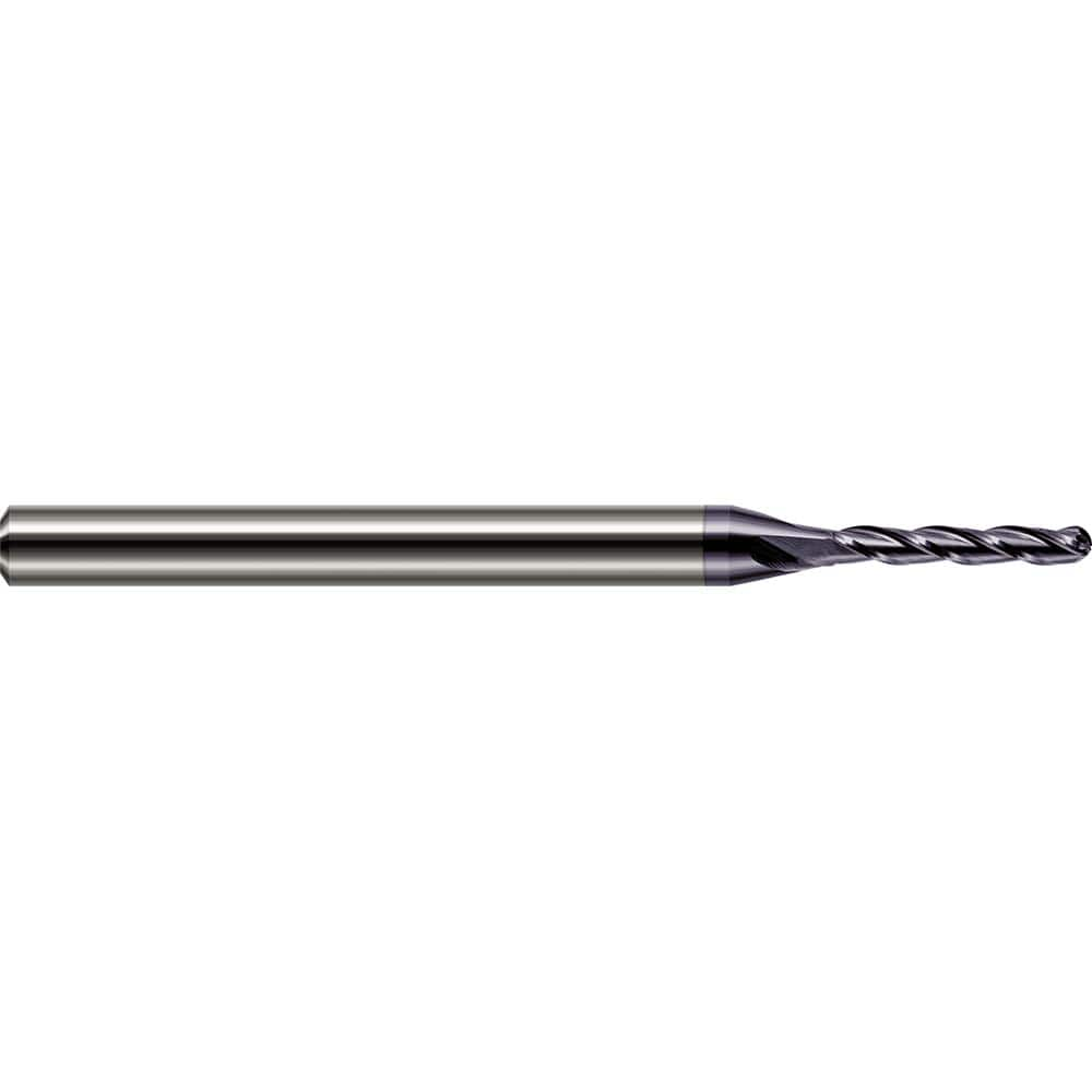 Harvey Tool - 0.03", 5/32" LOC, 1/8" Shank Diam, 4 Flute Solid Carbide Ball End Mill - Exact Industrial Supply