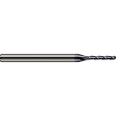 Harvey Tool - 0.03", 5/32" LOC, 1/8" Shank Diam, 4 Flute Solid Carbide Ball End Mill - Exact Industrial Supply