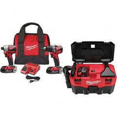 Milwaukee Tool - Cordless Tool Combination Kits Voltage: 18 Tools: Brushless Compact Drill/Driver; Brushless 1/4" Impact Driver - Makers Industrial Supply