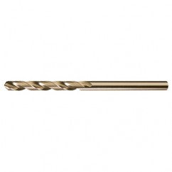 #10 RHS / RHC HSS-CO 8% (M42) 135 Degree Split Point NAS907 Type J Cobalt Heavy Duty 6″ Extended Length Drill - Straw / Gold Oxide - Makers Industrial Supply