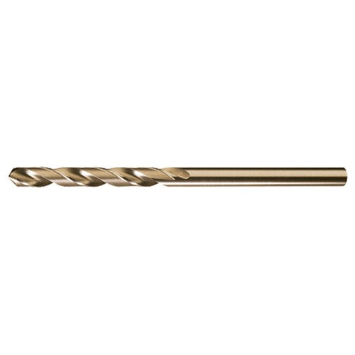 #10 RHS / RHC HSS-CO 8% (M42) 135 Degree Split Point NAS907 Type J Cobalt Heavy Duty 6″ Extended Length Drill - Straw / Gold Oxide