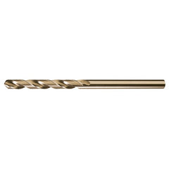 7/32 RHS / RHC HSS-CO 8% (M42) 135 Degree Split Point NAS907 Type J Cobalt Heavy Duty 6″ Extended Length Drill - Straw / Gold Oxide - Exact Industrial Supply