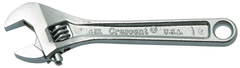 1/2" Opening - 4" OAL - Adjustable Wrench Chrome - Makers Industrial Supply