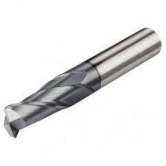 3mm Dia. x 57mm Overall Length 4-Flute 0.5mm C/R Solid Carbide SE End Mill-Round Shank-Center Cut-AlTiN - Makers Industrial Supply