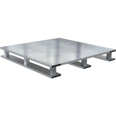 Aluminum Half Pallet Skid Bottom Solid Top 24 × 24 - Exact Industrial Supply