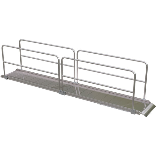 Alum Walk Ramp Handrail Overlap 192 × 28″ - Exact Industrial Supply