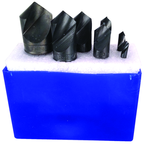 7 Pc. 100°-1/4; 3/8; 1/2; 5/8; 3/4; 1 HSS Uniflute Countersink Set - Makers Industrial Supply