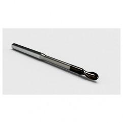 1mm - 5mm Shank - 1.5mm LOC - 38mm OAL 2 FL Ball Nose Carbide End Mill with 9mm Reach-Nano Coated - Makers Industrial Supply