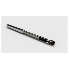4mm Dia. - 5mm LOC - 57mm OAL 2 FL Ball Nose Carbide End Mill with 30mm Reach-Nano Coated - Makers Industrial Supply
