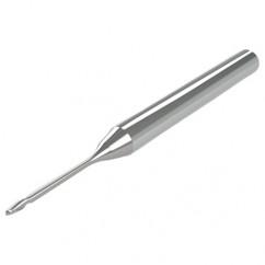 .035 Dia. - .053" LOC - 1-1/2" OAL 2 FL Ball Nose Carbide End Mill with .250 Reach - Uncoated - Makers Industrial Supply