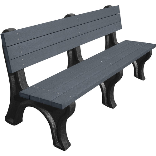 Bench Deluxe Backed 2672 Bk Leg Charcoal Seat - Exact Industrial Supply