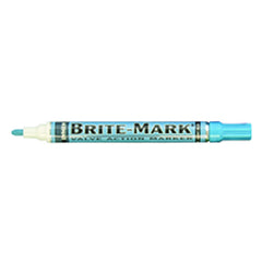 Brite-Mark Paint Marker - Oil Based - Light Blue - Makers Industrial Supply