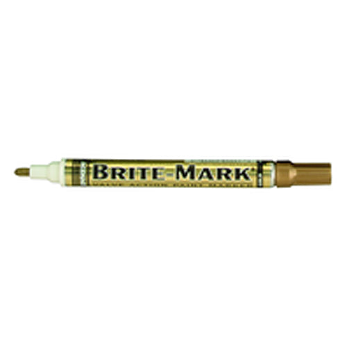 Brite-Mark Paint Marker - Oil Based - Gold - Makers Industrial Supply