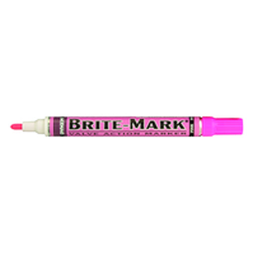 Brite-Mark Paint Marker - Oil Based - Pink - Makers Industrial Supply