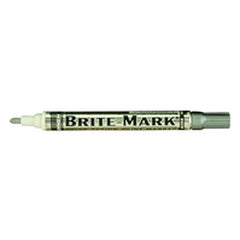 Brite-Mark Paint Marker - Oil Based - Silver - Makers Industrial Supply