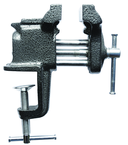 3" Light  Duty Clamp on Vise - Cast Iron - Serrated Jaws - Cast in Pipe Jaws - Makers Industrial Supply