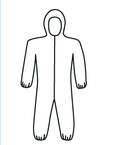 White SMMMS Coverall w/ Zipper Front, Hood, Elastic Wrists & Ankles 3XL - Makers Industrial Supply