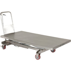 Partially SS Elevating Cart 1K 31.5 × 63 - Exact Industrial Supply