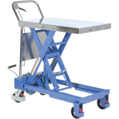 Single Hydraulic Cart 750lb 32 × 19.75 - Exact Industrial Supply