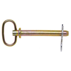 3/8″ × 3″ Hitch Pin with Clip, Yellow Chromate - Makers Industrial Supply