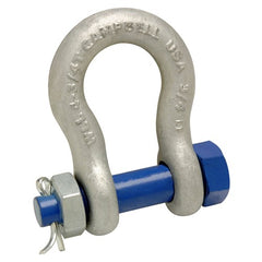 1/4″ Anchor Shackle, Bolt Type, Forged Carbon Steel, Galvanized - Makers Industrial Supply