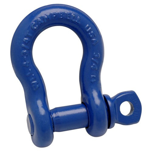 5/16″ Anchor Shackle, Screw Pin, Forged Carbon Steel, Painted Blue - Makers Industrial Supply