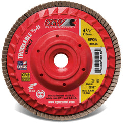 4 1/2″ × 5/8″-11 - 80 Grit - Z3 XL Compact Trimmable Flap Disc with Hub - Makers Industrial Supply