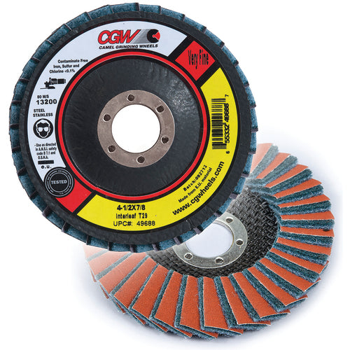 4 1/2″ × 7/8 - Coarse - Type 29 Interleaf Flap Disc - Makers Industrial Supply