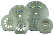 5 x 5/8-11 - 24 Grit - Diamond X Depressed Center Grinding Wheels - Type 29 - Makers Industrial Supply