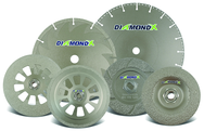 4-1/2 x 5/8-11 - 24 Grit - Diamond X Depressed Center Grinding Wheels - Type 29 - Makers Industrial Supply