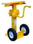 Heavy Duty Trailer Stabilizing Jacks - #CH-BEAM-SN - Includes reflective collar - 16" solid foam wheels - Hand crank operation - Makers Industrial Supply