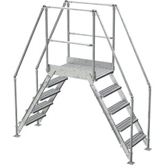 Galvanized Cross-Over Ladder 91.5 × 92.15″ 5 Step