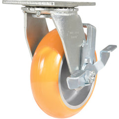 6 × 2 Aluminum Swivel W/ Brake - Exact Industrial Supply