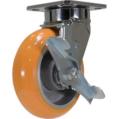 6 × 2 Sirius PU - Swivel W/Brake - Exact Industrial Supply