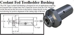 Coolant Fed Toolholder Bushing - (OD: 1-1/4" x ID: 1/2") - Part #: CNC 86-12CFB 1/2" - Makers Industrial Supply