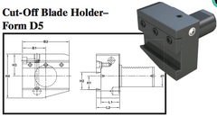 VDI Cut-Off Blade Holder - Form D5 - Part #: CNC86 45.3025 - Makers Industrial Supply