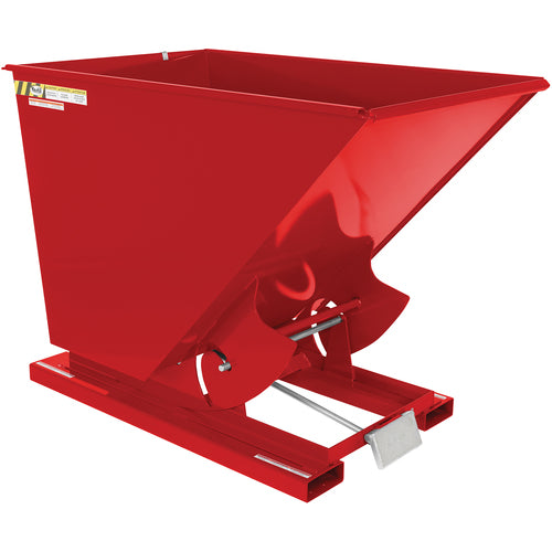 Self-Dump Hopper Md 2 Cu Yd 4K Red - Exact Industrial Supply